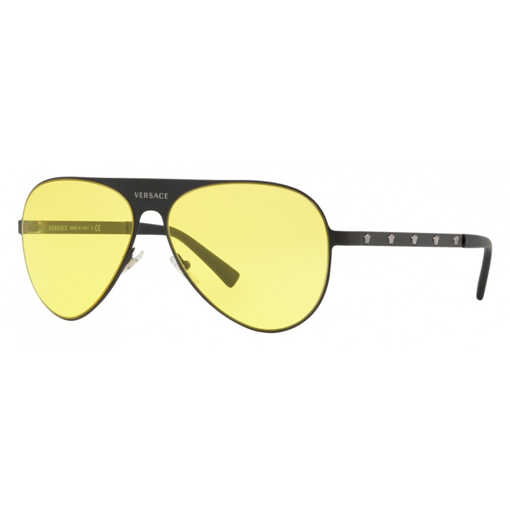 black versace aviator sunglasses