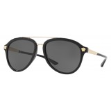 Versace - Occhiale da Sole Versace Medusa Luxe - Nero Grigio - Occhiali da Sole - Versace Eyewear