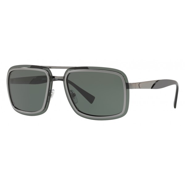 Versace - Sunglasses Versace V-Wire Square - Black Silver - Sunglasses - Versace Eyewear