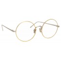 Linda Farrow - Occhiali da Vista Rotondi 741 C10 - Oro Bianco con Bordo in Oro Giallo - Linda Farrow Eyewear