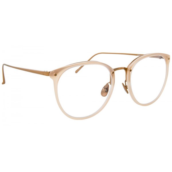 Linda Farrow - 251 C56 Oval Optical Frames - Milky Peach - Linda Farrow Eyewear