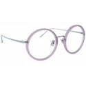 Linda Farrow - 239 C63 Round Optical Frames - Milky Purple - Linda Farrow Eyewear