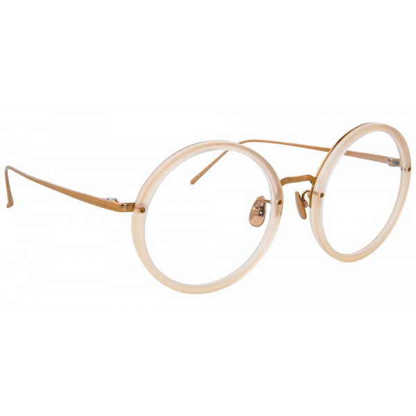 Linda Farrow - 239 C61 Round Optical Frames - Milky Peach - Linda Farrow Eyewear