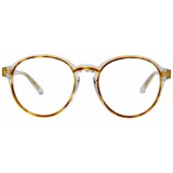 Linda Farrow - 40 C25 Oval Optical Frames - Clear and Tortoiseshell - Linda Farrow Eyewear