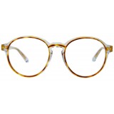 Linda Farrow - Occhiali da Vista Ovali 40 C25 - Chiaro e Tartarugato - Linda Farrow Eyewear