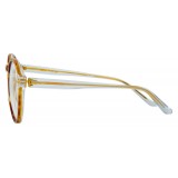 Linda Farrow - 40 C25 Oval Optical Frames - Clear and Tortoiseshell - Linda Farrow Eyewear