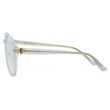 Linda Farrow - 40 C26 Oval Optical Frames - Clear and Milky Pink - Linda Farrow Eyewear