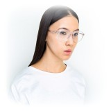 Linda Farrow - 40 C26 Oval Optical Frames - Clear and Milky Pink - Linda Farrow Eyewear