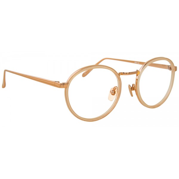 Linda Farrow - 182 C21 Oval Optical Frames - Milky Peach - Linda Farrow Eyewear