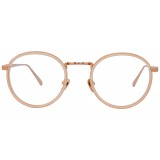 Linda Farrow - 182 C21 Oval Optical Frames - Milky Peach - Linda Farrow Eyewear