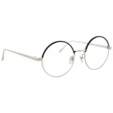Linda Farrow - 583 C3 Round Optical Frames - White Gold - Linda Farrow Eyewear