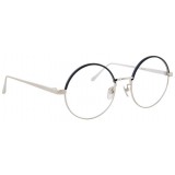 Linda Farrow - Occhiali da Vista Rotondi 583 C3 - Oro Bianco - Linda Farrow Eyewear