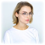 Linda Farrow - 583 C3 Round Optical Frames - White Gold - Linda Farrow Eyewear