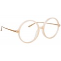 Linda Farrow - Occhiali da Vista Rotondi 645 C3 - Pesca Latte - Linda Farrow Eyewear