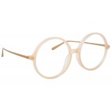 Linda Farrow - 645 C3 Round Optical Frames - Milky Peach - Linda Farrow Eyewear