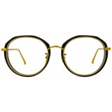 Linda Farrow - Occhiali da Vista Rotondi 630 C1 - Neri - Linda Farrow Eyewear