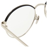 Linda Farrow - 580 C3 Oval Optical Frames - White Gold - Linda Farrow Eyewear
