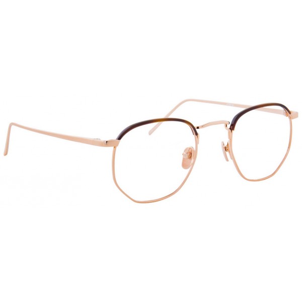 Linda Farrow - 586 C4 Angular Optical Frames - Rose Gold - Linda Farrow Eyewear
