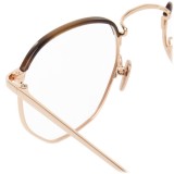 Linda Farrow - Occhiali da Vista Angolari 586 C4 - Oro Rosa - Linda Farrow Eyewear