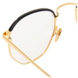 Linda Farrow - Occhiali da Vista Angolari 586 C1 - Oro - Linda Farrow Eyewear