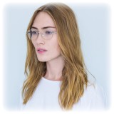 Linda Farrow - Occhiali da Vista Angolari 520 C2 - Oro Giallo e Oro Bianco - Linda Farrow Eyewear