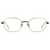 Linda Farrow - 520 C4 Angular Optical Frames - Nickel and Yellow Gold - Linda Farrow Eyewear