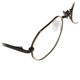 Linda Farrow - Occhiali da Vista Angolari 520 C4 - Nichel e Oro Giallo - Linda Farrow Eyewear