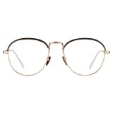 Linda Farrow - Occhiali da Vista Ovali 502 C3 - Oro Rosa e Moka - Linda Farrow Eyewear