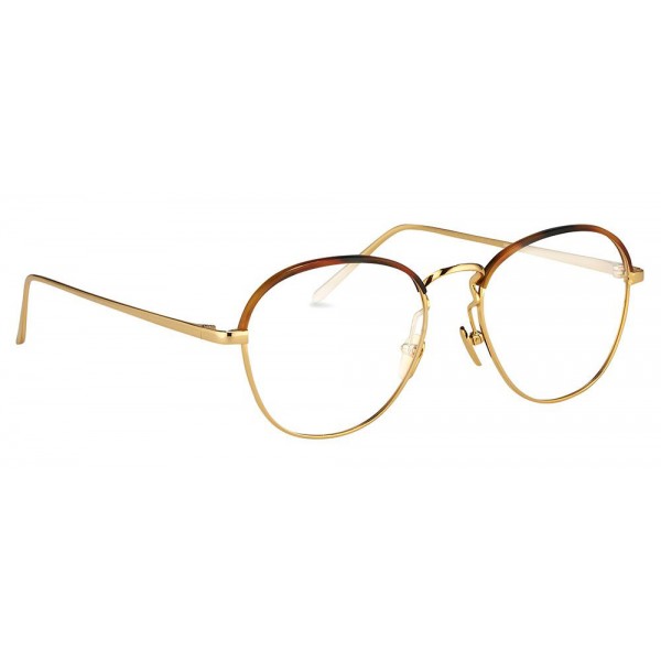 Linda Farrow - Occhiali da Vista Ovali 502 C1 - Oro Giallo e Tartaruga - Linda Farrow Eyewear