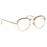 Linda Farrow - 502 C1 Oval Optical Frames - Yellow Gold and Tortoiseshell - Linda Farrow Eyewear