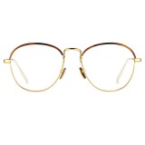 Linda Farrow - Occhiali da Vista Ovali 502 C1 - Oro Giallo e Tartaruga - Linda Farrow Eyewear