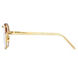 Linda Farrow - 502 C1 Oval Optical Frames - Yellow Gold and Tortoiseshell - Linda Farrow Eyewear