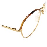 Linda Farrow - 502 C1 Oval Optical Frames - Yellow Gold and Tortoiseshell - Linda Farrow Eyewear