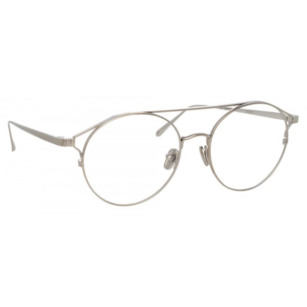 Linda Farrow - Occhiali da Vista Ovali 825 C9 - Lente Ottica in Cornice Oro Bianco - Linda Farrow Eyewear