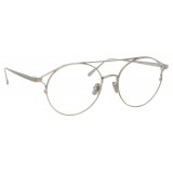 Linda Farrow - Occhiali da Vista Ovali 825 C9 - Lente Ottica in Cornice Oro Bianco - Linda Farrow Eyewear