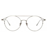 Linda Farrow - Occhiali da Vista Ovali 825 C9 - Lente Ottica in Cornice Oro Bianco - Linda Farrow Eyewear