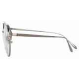 Linda Farrow - Occhiali da Vista Ovali 825 C9 - Lente Ottica in Cornice Oro Bianco - Linda Farrow Eyewear