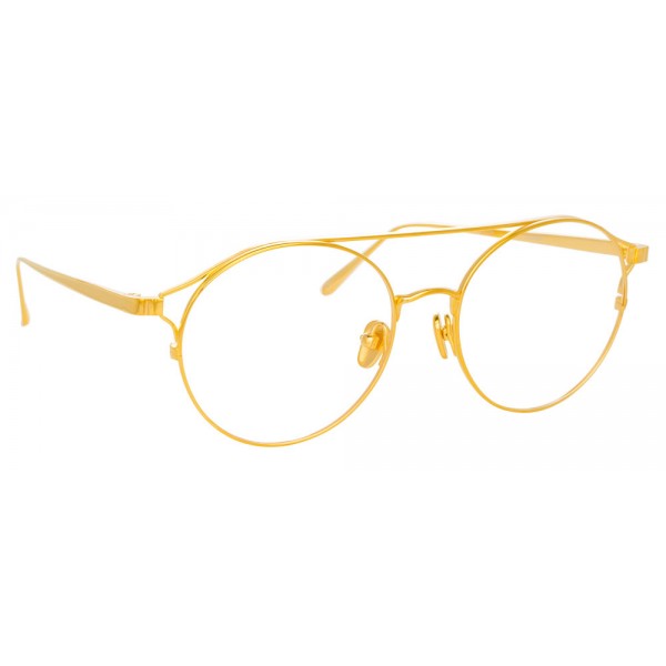 Linda Farrow - 825 C8 Oval Optical Frames - Optical Lens in Yellow Gold Frame - Linda Farrow Eyewear