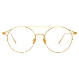 Linda Farrow - Occhiali da Vista Ovali 825 C8 - Lente Ottica in Cornice Oro Giallo - Linda Farrow Eyewear