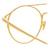 Linda Farrow - 825 C8 Oval Optical Frames - Optical Lens in Yellow Gold Frame - Linda Farrow Eyewear