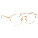 Linda Farrow - Occhiali da Vista Ovali 825 C10 - Lente Ottica in Cornice Oro Rosa- Linda Farrow Eyewear