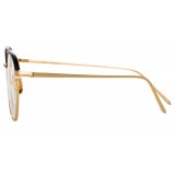 Linda Farrow - Occhiali da Vista Quadrati 819 C8 - Lente Ottica in Cornice Oro Giallo - Linda Farrow Eyewear