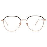 Linda Farrow - Occhiali da Vista Quadrati 819 C10 - Lente Ottica in Cornice Oro Rosa - Linda Farrow Eyewear