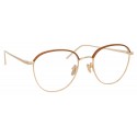 Linda Farrow - Occhiali da Vista Quadrati 819 C11 - Lente Ottica in Cornice Oro Chiaro - Linda Farrow Eyewear