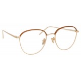 Linda Farrow - Occhiali da Vista Quadrati 819 C11 - Lente Ottica in Cornice Oro Chiaro - Linda Farrow Eyewear