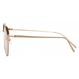 Linda Farrow - Occhiali da Vista Quadrati 819 C11 - Lente Ottica in Cornice Oro Chiaro - Linda Farrow Eyewear