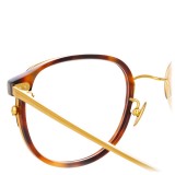 Linda Farrow - 814 C2 Square Optical Frames - Optical Lens in Tortoise Frame - Linda Farrow Eyewear