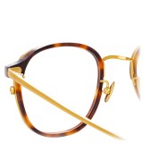 Linda Farrow - 803 C6 Oval Optical Frames - Optical Lens in Tortoise Frame - Linda Farrow Eyewear