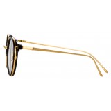 Linda Farrow - 802 C9 Oval Optical Frames - Optical Lens in Black Frame - Linda Farrow Eyewear