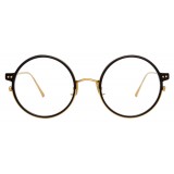 Linda Farrow - 801 C9 Round Optical Frames - Optical Lens in Black Frame - Linda Farrow Eyewear